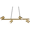 HLW LED Gouden LED Hanglamp Trion Milona - 4-lichts, GU10 fitting, Mat Goud Aluminium HLW LED Gouden LED Hanglamp Trion Milona - 4-lichts, GU10 fitting, Mat Goud Aluminium