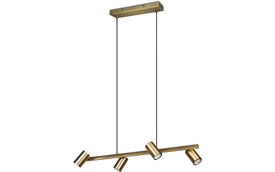 HLW LED Gouden LED Hanglamp Trion Milona - 4-lichts, GU10 fitting, Mat Goud Aluminium