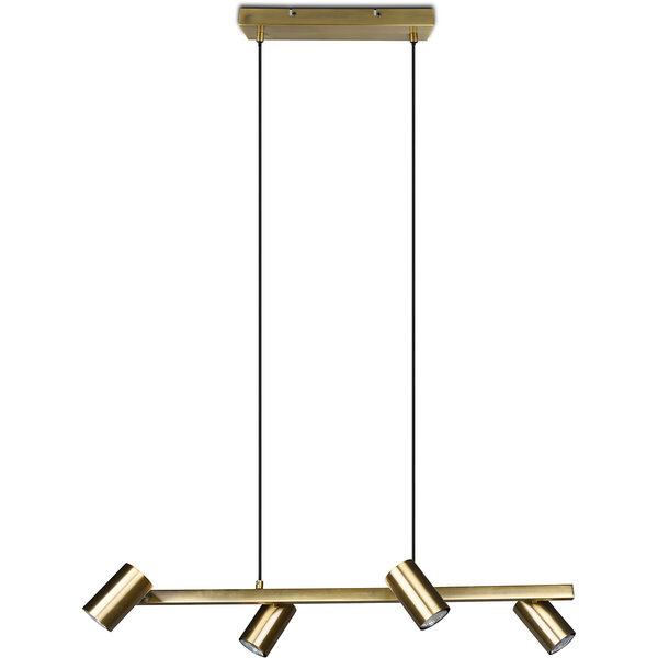 HLW LED Gouden LED Hanglamp Trion Milona - 4-lichts, GU10 fitting, Mat Goud Aluminium HLW LED Gouden LED Hanglamp Trion Milona - 4-lichts, GU10 fitting, Mat Goud Aluminium