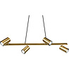 HLW LED Gouden LED Hanglamp Trion Milona - 4-lichts, GU10 fitting, Mat Goud Aluminium HLW LED Gouden LED Hanglamp Trion Milona - 4-lichts, GU10 fitting, Mat Goud Aluminium