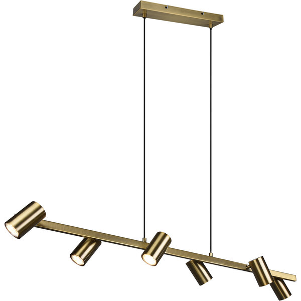 HLW LED Gouden LED Hanglamp Trion Milona - 6-lichts Rond - Mat Goud Aluminium HLW LED Gouden LED Hanglamp Trion Milona - 6-lichts Rond - Mat Goud Aluminium