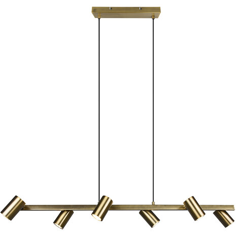 HLW LED Gouden LED Hanglamp Trion Milona - 6-lichts Rond - Mat Goud Aluminium HLW LED Gouden LED Hanglamp Trion Milona - 6-lichts Rond - Mat Goud Aluminium