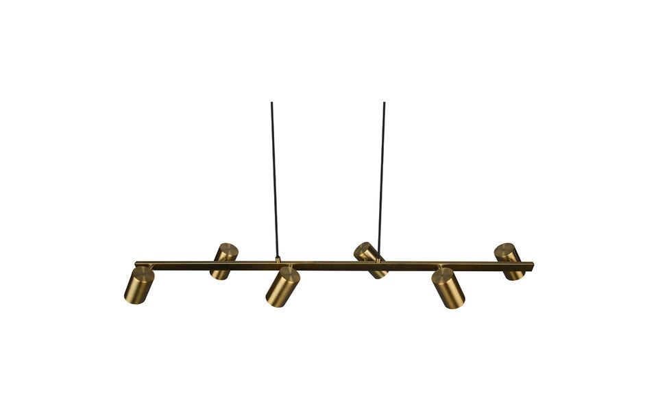 HLW LED Gouden LED Hanglamp Trion Milona - 6-lichts Rond - Mat Goud Aluminium