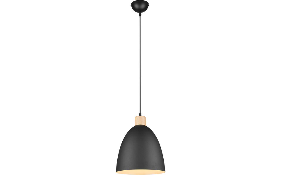 HLW LED Mat Zwarte LED Hanglamp Trion Jaguar - Aluminium, 40W, E27 Fitting