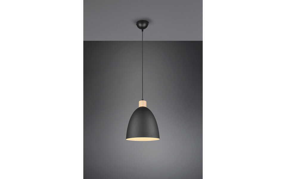 HLW LED Mat Zwarte LED Hanglamp Trion Jaguar - Aluminium, 40W, E27 Fitting