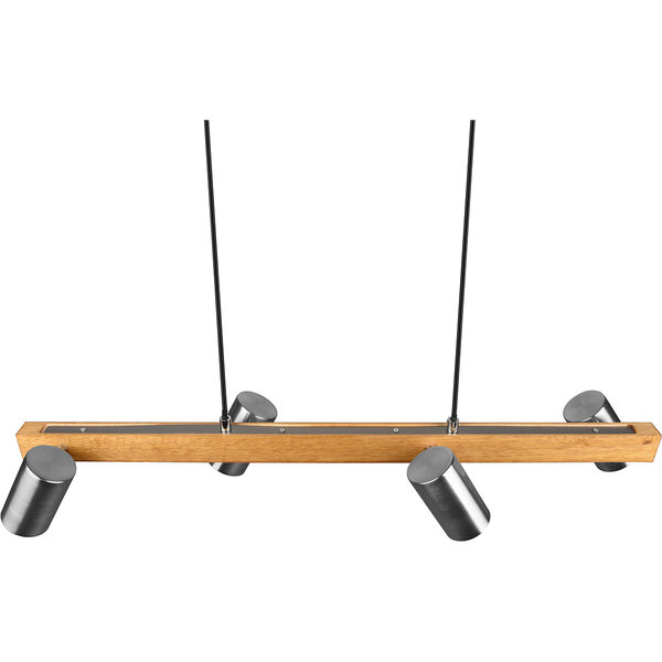 HLW LED LED Hanglamp Trion Milona - 4-lichts Rond, Mat Bruin/Nikkel, Aluminium HLW LED LED Hanglamp Trion Milona - 4-lichts Rond, Mat Bruin/Nikkel, Aluminium