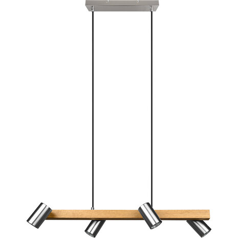 HLW LED LED Hanglamp Trion Milona - 4-lichts Rond, Mat Bruin/Nikkel, Aluminium HLW LED LED Hanglamp Trion Milona - 4-lichts Rond, Mat Bruin/Nikkel, Aluminium