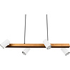 HLW LED LED Hanglamp Trion Milona - Witte LED Hanglamp met 4 lichtpunten, mat bruin/wit HLW LED LED Hanglamp Trion Milona - Witte LED Hanglamp met 4 lichtpunten, mat bruin/wit