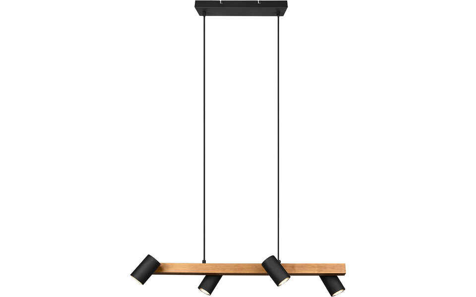 HLW LED LED Hanglamp Trion Milona - Zwarte LED Hanglamp, 4-lichts, GU10 fitting, modern design HLW LED LED Hanglamp Trion Milona - Zwarte LED Hanglamp, 4-lichts, GU10 fitting, modern design