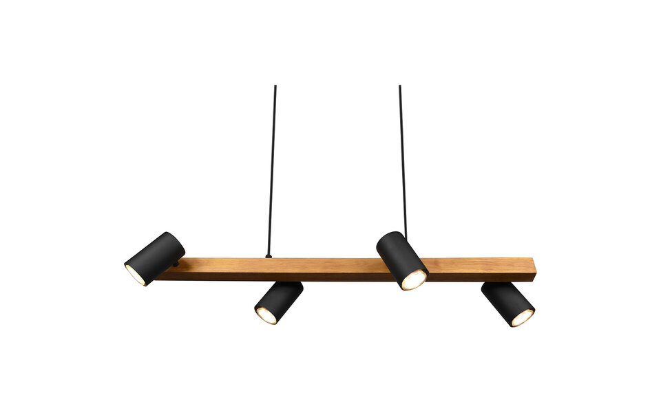 HLW LED LED Hanglamp Trion Milona - Zwarte LED Hanglamp, 4-lichts, GU10 fitting, modern design HLW LED LED Hanglamp Trion Milona - Zwarte LED Hanglamp, 4-lichts, GU10 fitting, modern design