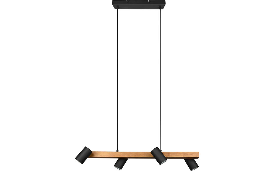 HLW LED LED Hanglamp Trion Milona - Zwarte LED Hanglamp, 4-lichts, GU10 fitting, modern design HLW LED LED Hanglamp Trion Milona - Zwarte LED Hanglamp, 4-lichts, GU10 fitting, modern design