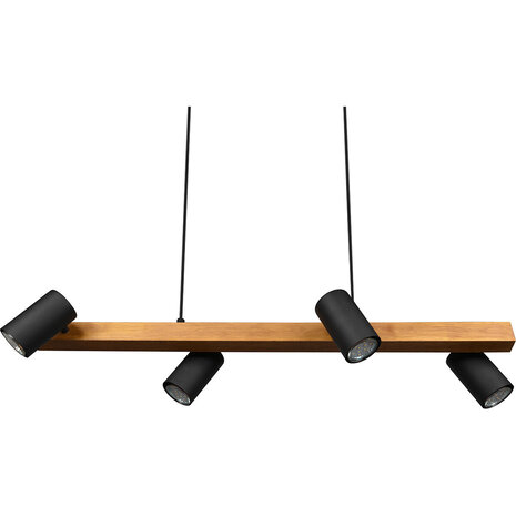 HLW LED LED Hanglamp Trion Milona - Zwarte LED Hanglamp, 4-lichts, GU10 fitting, modern design HLW LED LED Hanglamp Trion Milona - Zwarte LED Hanglamp, 4-lichts, GU10 fitting, modern design