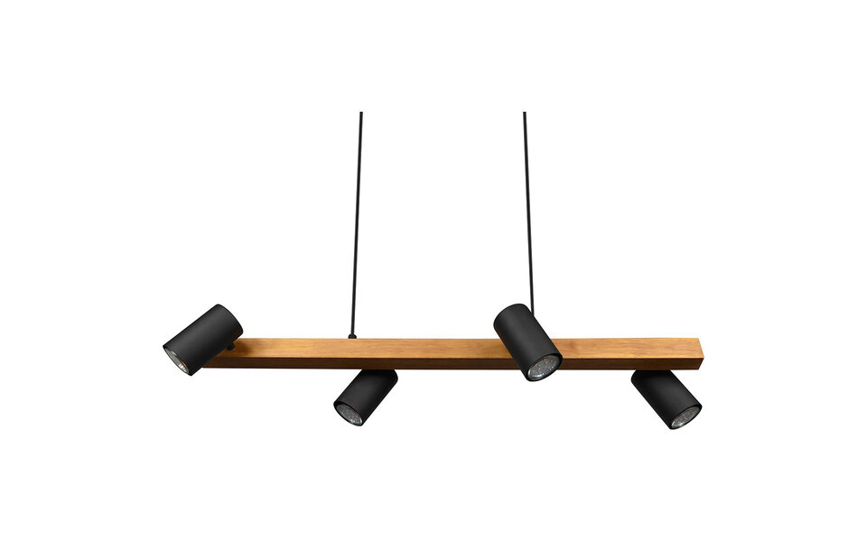 HLW LED LED Hanglamp Trion Milona - Zwarte LED Hanglamp, 4-lichts, GU10 fitting, modern design HLW LED LED Hanglamp Trion Milona - Zwarte LED Hanglamp, 4-lichts, GU10 fitting, modern design