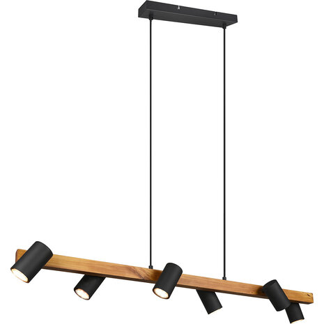 HLW LED LED Hanglamp Trion Milona - Zwarte 6-lichts LED lamp met GU10 fitting HLW LED LED Hanglamp Trion Milona - Zwarte 6-lichts LED lamp met GU10 fitting