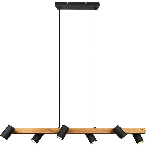HLW LED LED Hanglamp Trion Milona - Zwarte 6-lichts LED lamp met GU10 fitting HLW LED LED Hanglamp Trion Milona - Zwarte 6-lichts LED lamp met GU10 fitting