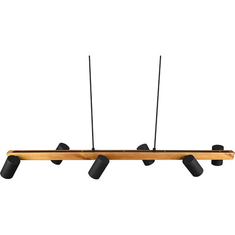 HLW LED LED Hanglamp Trion Milona - Zwarte 6-lichts LED lamp met GU10 fitting HLW LED LED Hanglamp Trion Milona - Zwarte 6-lichts LED lamp met GU10 fitting