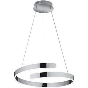 Dimbare LED Hanglamp 37W - Natuurlijk Wit, Glans Chroom
