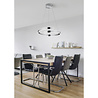HLW LED Witte Dimbare LED Hanglamp 37W - Natuurlijk Wit 4000K, Glans Chroom, Aluminium