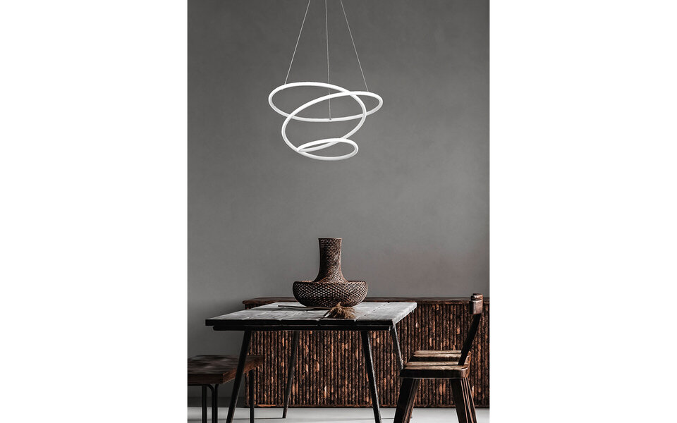 HLW LED Dimbare 36W LED Hanglamp - Witte LED Lamp met Natuurlijk Neutraal Wit Licht