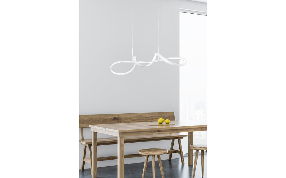 HLW LED Trion Peruino Dimbare LED Hanglamp 37W - Mat Wit, Neutraal Wit Licht 4000K