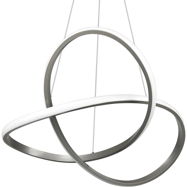 HLW LED Moderne Dimbare LED Hanglamp 5W in Wit - Neutraal Wit Licht, Mat Nikkel