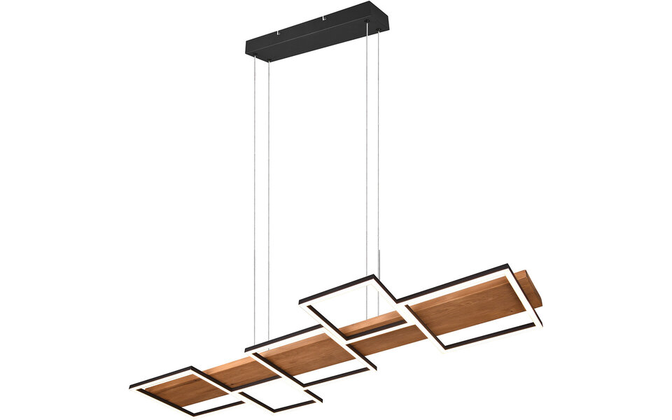 HLW LED LED Hanglamp 42W - Dimbaar, Zwart & Wit - Warm Wit 3000K - Stijlvolle Verlichting