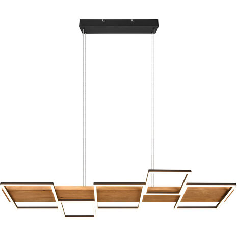 HLW LED LED Hanglamp 42W - Dimbaar, Zwart & Wit - Warm Wit 3000K - Stijlvolle Verlichting