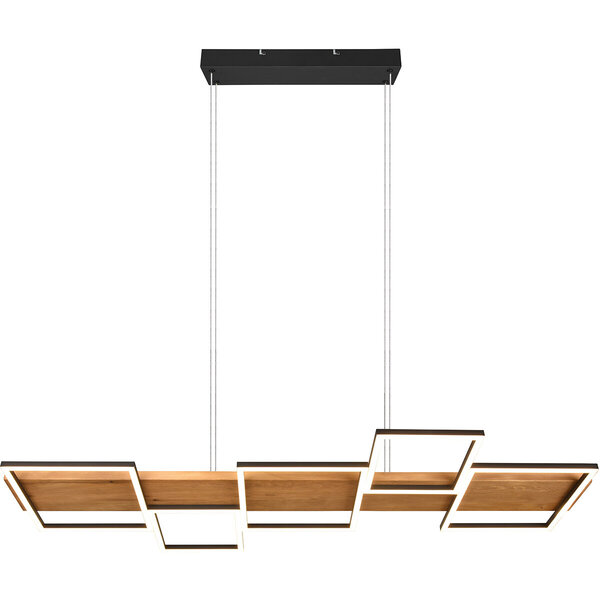 HLW LED LED Hanglamp 42W - Dimbaar, Zwart & Wit - Warm Wit 3000K - Stijlvolle Verlichting