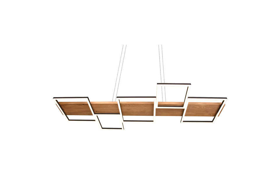 HLW LED LED Hanglamp 42W - Dimbaar, Zwart & Wit - Warm Wit 3000K - Stijlvolle Verlichting