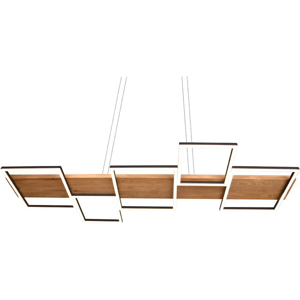 HLW LED LED Hanglamp 42W - Dimbaar, Zwart & Wit - Warm Wit 3000K - Stijlvolle Verlichting