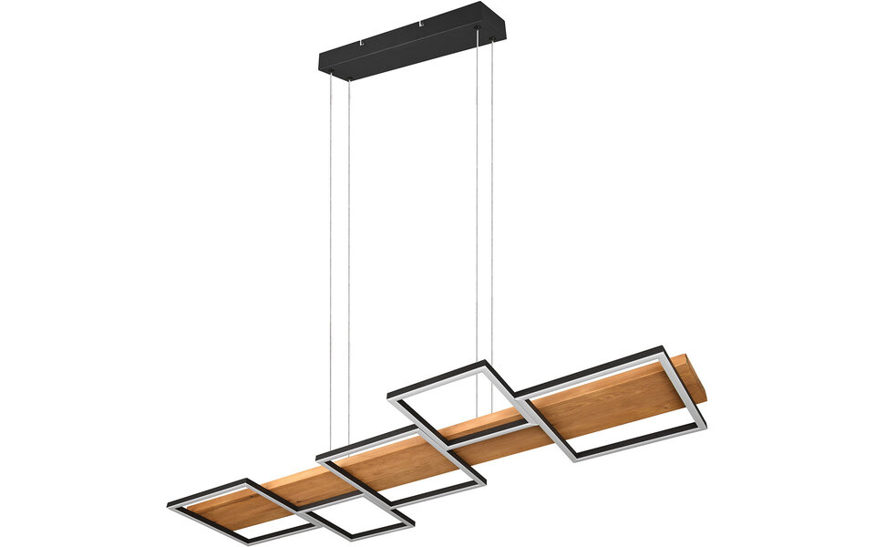 HLW LED LED Hanglamp 42W - Dimbaar, Zwart & Wit - Warm Wit 3000K - Stijlvolle Verlichting