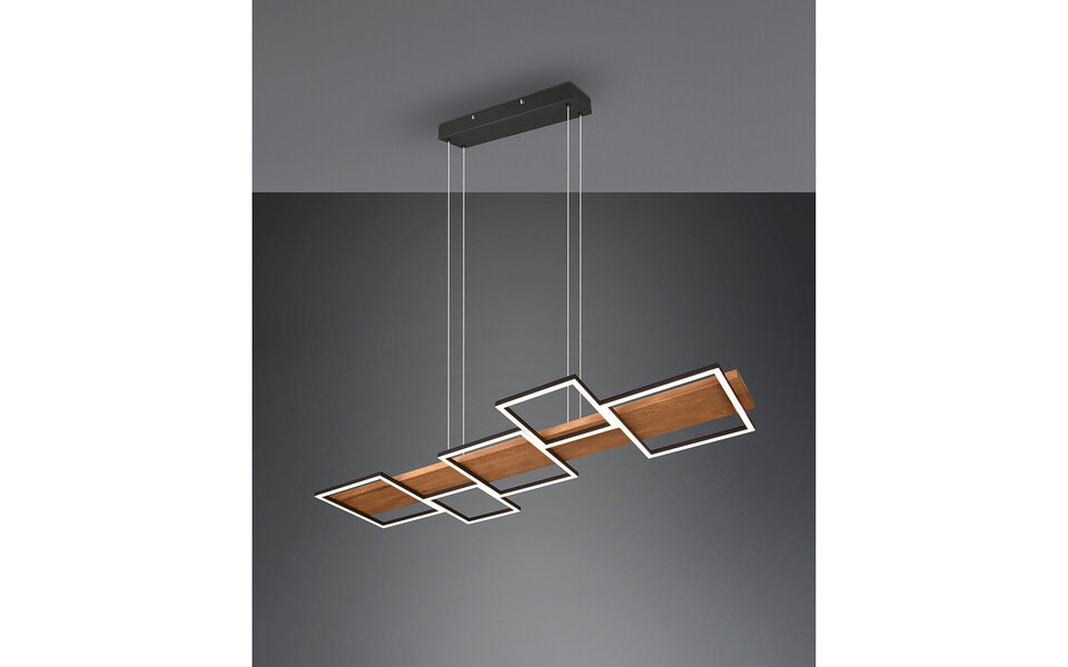 HLW LED LED Hanglamp 42W - Dimbaar, Zwart & Wit - Warm Wit 3000K - Stijlvolle Verlichting