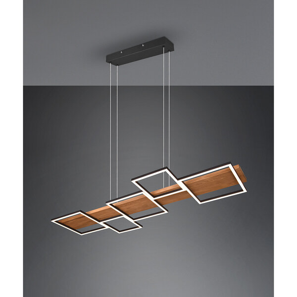 HLW LED LED Hanglamp 42W - Dimbaar, Zwart & Wit - Warm Wit 3000K - Stijlvolle Verlichting