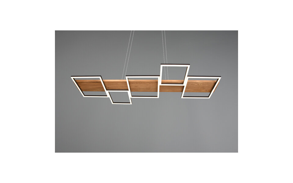 HLW LED LED Hanglamp 42W - Dimbaar, Zwart & Wit - Warm Wit 3000K - Stijlvolle Verlichting