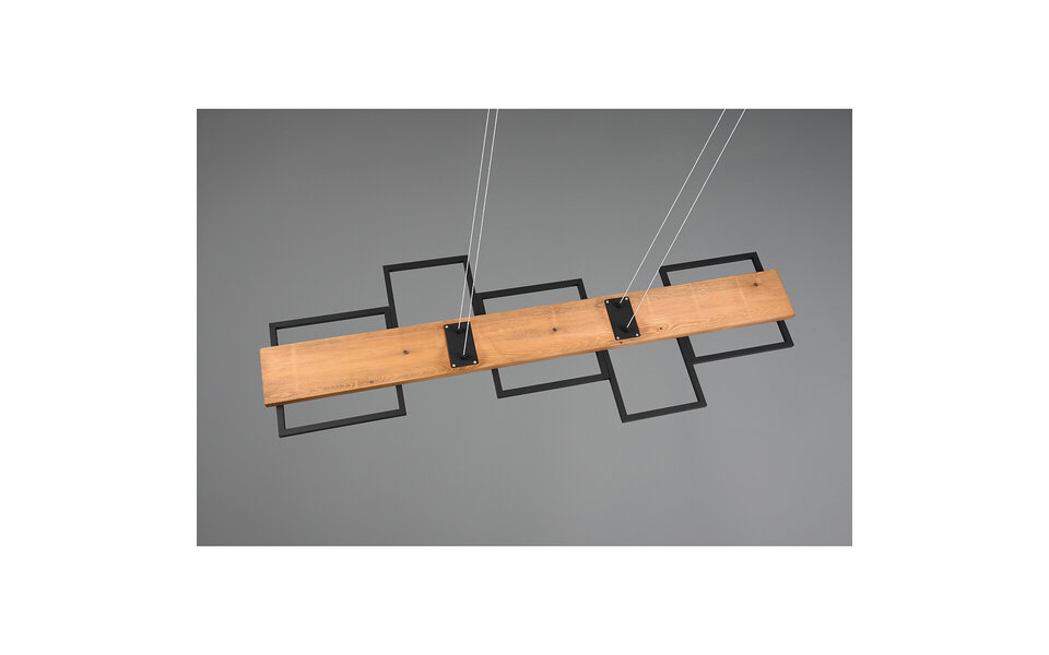 HLW LED LED Hanglamp 42W - Dimbaar, Zwart & Wit - Warm Wit 3000K - Stijlvolle Verlichting