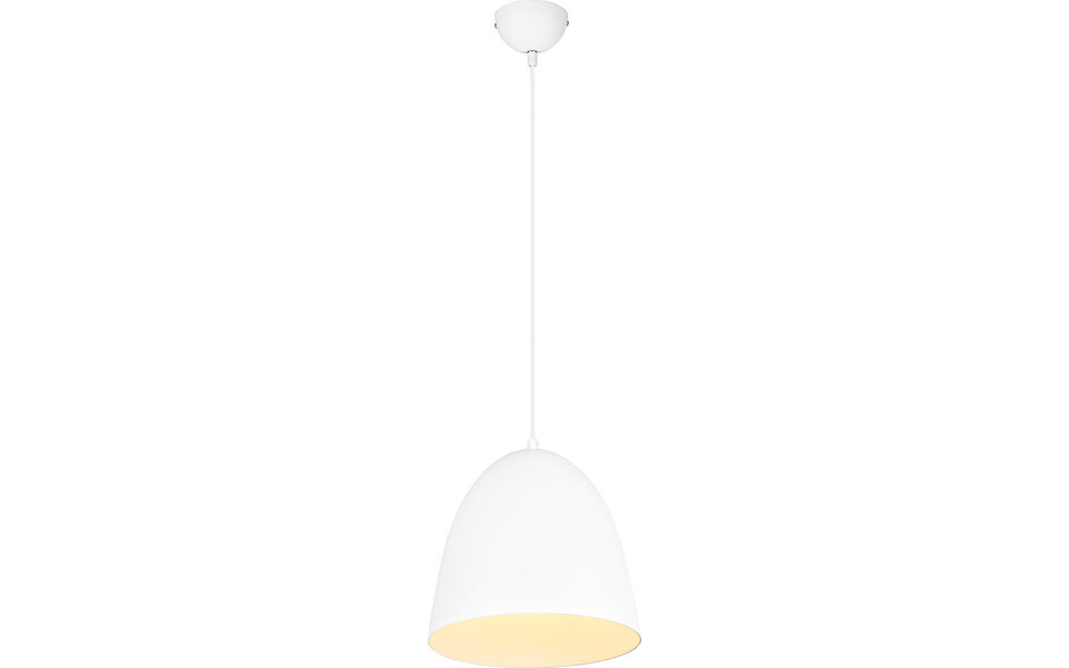 HLW LED Stijlvolle LED Hanglamp Trion Lopez - Witte LED Hanglamp met E27 Fitting, Mat Wit Aluminium