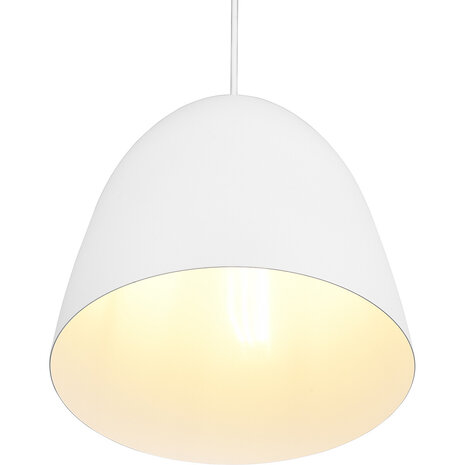 HLW LED Stijlvolle LED Hanglamp Trion Lopez - Witte LED Hanglamp met E27 Fitting, Mat Wit Aluminium HLW LED Stijlvolle LED Hanglamp Trion Lopez - Witte LED Hanglamp met E27 Fitting, Mat Wit Aluminium