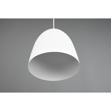 HLW LED Stijlvolle LED Hanglamp Trion Lopez - Witte LED Hanglamp met E27 Fitting, Mat Wit Aluminium HLW LED Stijlvolle LED Hanglamp Trion Lopez - Witte LED Hanglamp met E27 Fitting, Mat Wit Aluminium