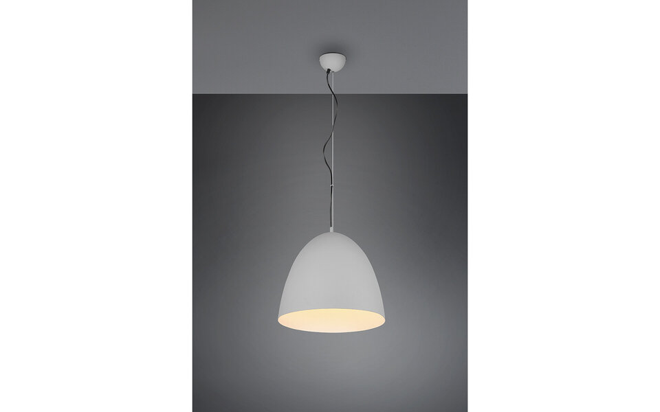 HLW LED Grijze LED Hanglamp Trion Lopez XL - Rond, Mat Grijs, Verstelbaar, E27