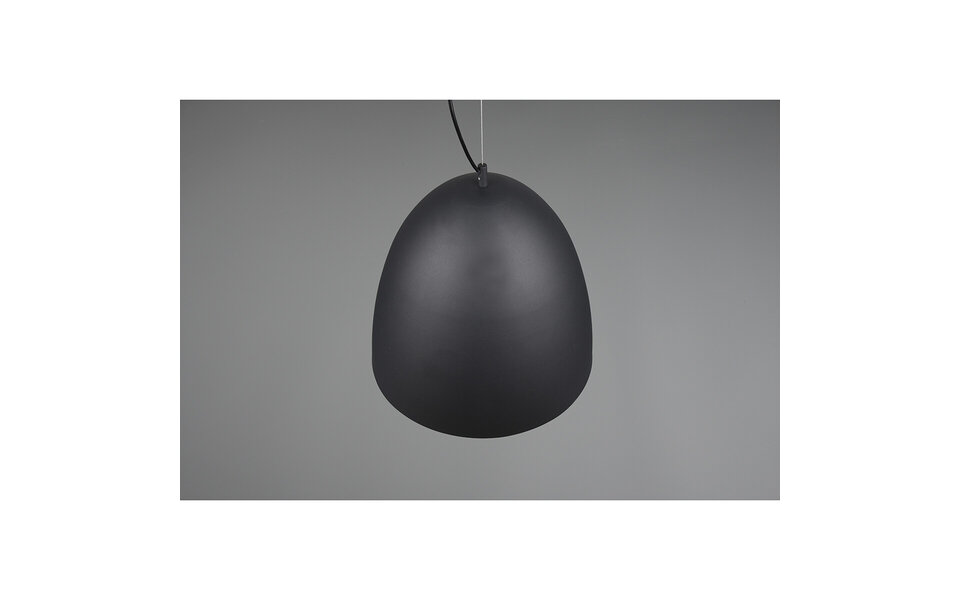 HLW LED Mat Zwarte & Gouden LED Hanglamp Trion Lopez XL – 1-lichts, E27, Aluminium