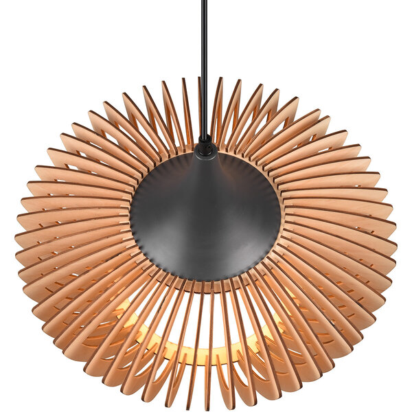 HLW LED LED Hanglamp Trion Colman - Rond, Mat Bruin Aluminium & E27 Fitting