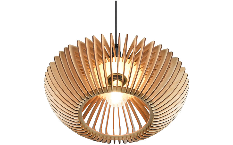 HLW LED LED Hanglamp Trion Colman - Rond, Mat Bruin Aluminium & E27 Fitting