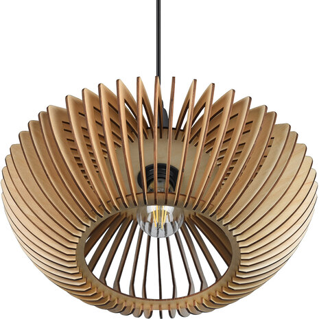 HLW LED LED Hanglamp Trion Colman - Rond, Mat Bruin Aluminium & E27 Fitting