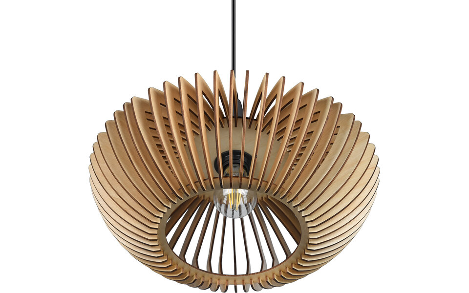 HLW LED LED Hanglamp Trion Colman - Rond, Mat Bruin Aluminium & E27 Fitting