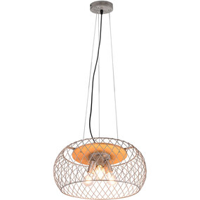 LED Hanglamp Trion Tymon - 3-lichts Rond Antiek Nikkel