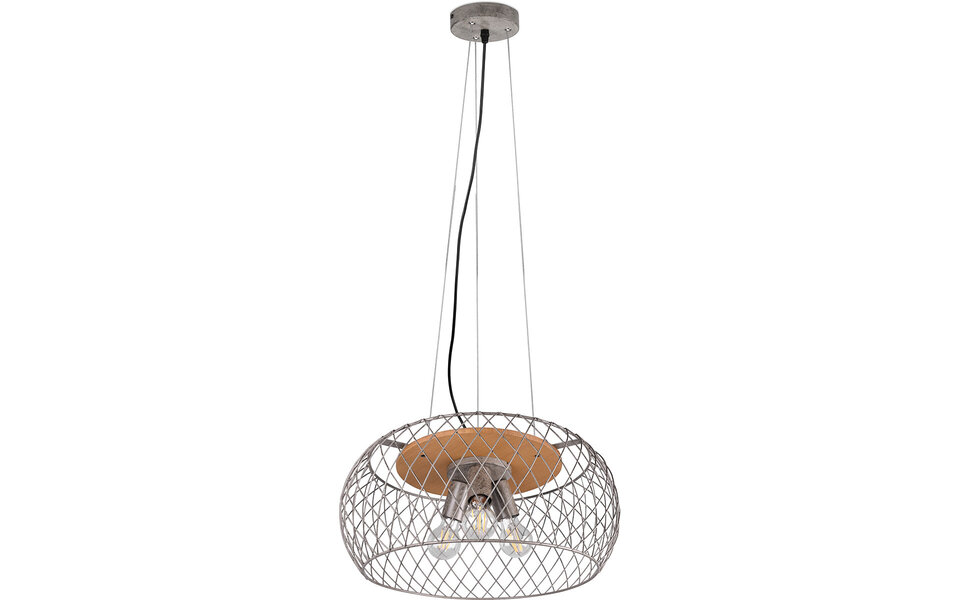 HLW LED LED Hanglamp Trion Tymon - 3-lichts Rond Aluminium met Antiek Nikkel