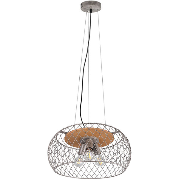 HLW LED LED Hanglamp Trion Tymon - 3-lichts Rond Aluminium met Antiek Nikkel