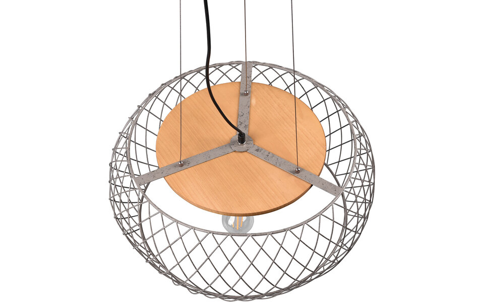 HLW LED LED Hanglamp Trion Tymon - 3-lichts Rond Aluminium met Antiek Nikkel