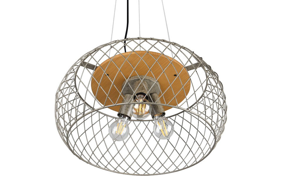 HLW LED LED Hanglamp Trion Tymon - 3-lichts Rond Aluminium met Antiek Nikkel