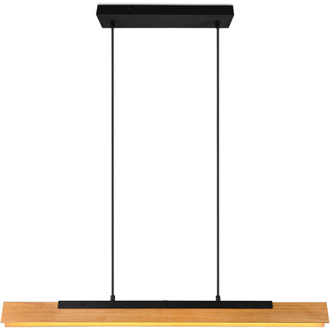 HLW LED LED Hanglamp 25W - Dimbaar, Mat Zwart/Wit - Warm Wit 3000K, Aluminium